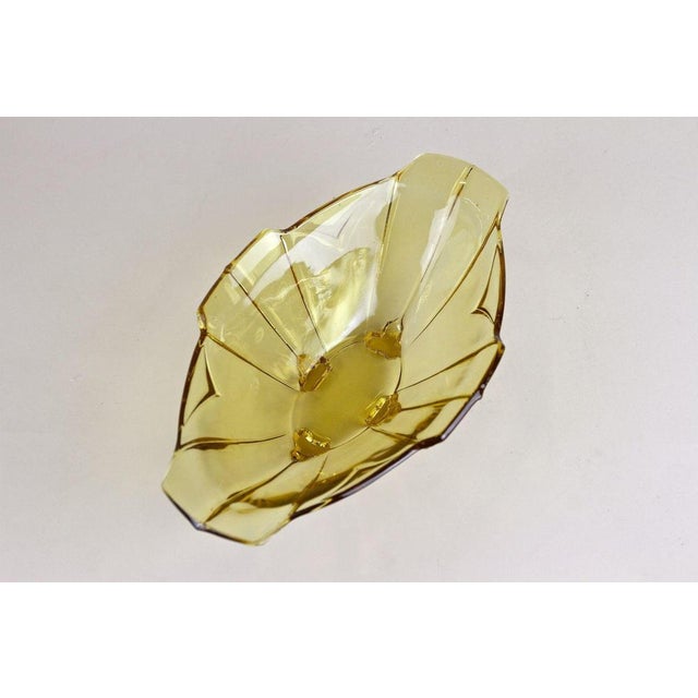 Art Deco Amber Colored Glass Jardiniere or Bowl, Austria, 1920s For Sale - Image 14 of 18