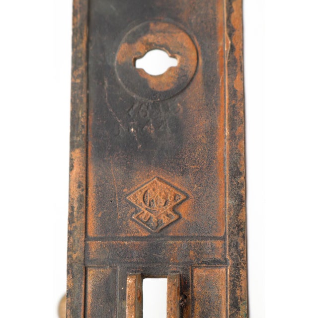 Russell & Erwin Antique 12.5 In. Bronze Aesthetic Door Pull For Sale - Image 9 of 9