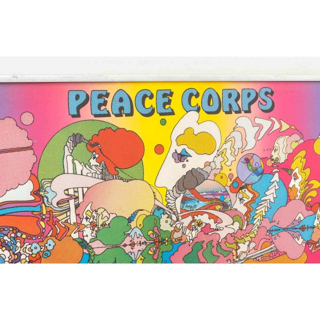 Peter Max (American, b. 1937), "Peace Corps", Lithographic Poster in Colors, circa 1970, titled to top, inscribed and...