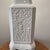 Vintage Chinoiserie Pagoda Style Table Lamp With White Textured Porcelain Body Mounted on Dark Wood Base For Sale In Chicago - Image 6 of 12