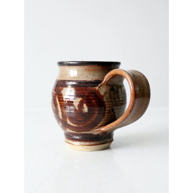 Ceramic Vintage Studio Pottery Mug For Sale - Image 7 of 10