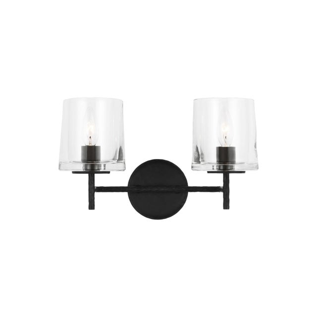 ED Ellen DeGeneres by Visual Comfort Studio Marietta 2-Light Vanity, Aged Iron For Sale