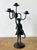 Black Vintage Boho Forged Iron Candelabras - Set of 2 For Sale - Image 8 of 12