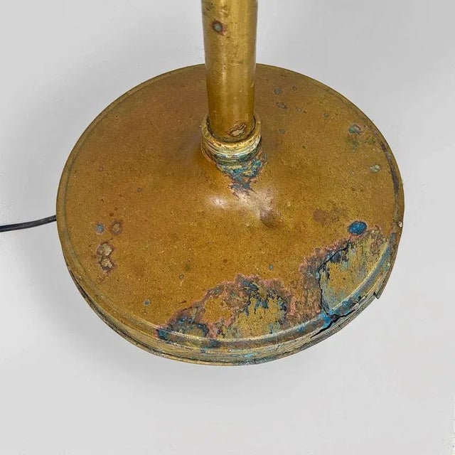 Mid-Century Modern Italian Art Deco Style Brass Floor Lamp, 1940s For Sale - Image 12 of 16