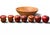 Late 20th Century Vintage Folk Art Hand-Carved "Bitten" Wooden Apples & Rustic Bowl Set (8 Pieces) For Sale - Image 5 of 7