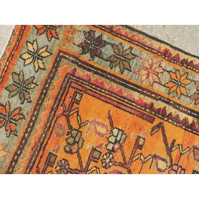 Galerie Shabab Collection Mid-20th Century Persian Malayer Throw Rug For Sale - Image 4 of 6