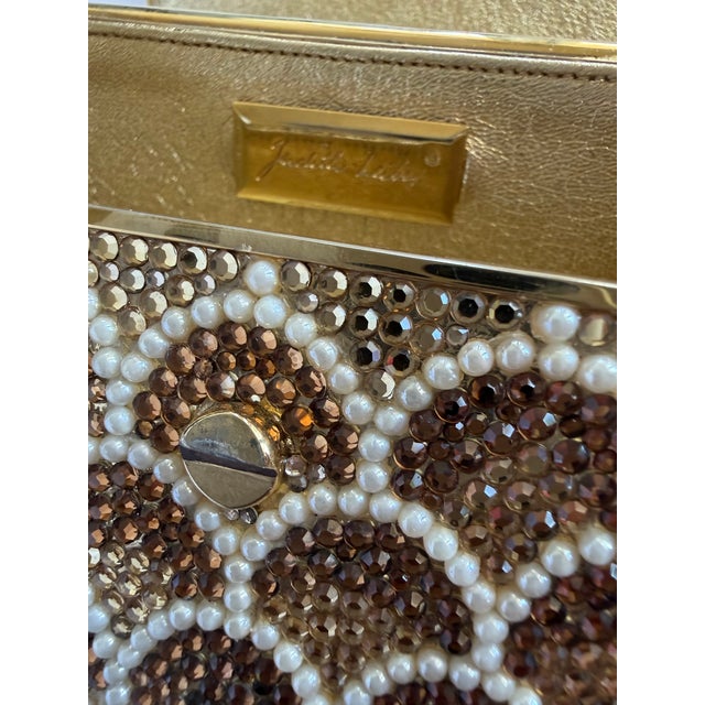 70s Judith Leiber Pearl Scallops Carry Secrets Crystal Shoulder Evening Bag Vintage For Sale - Image 10 of 13