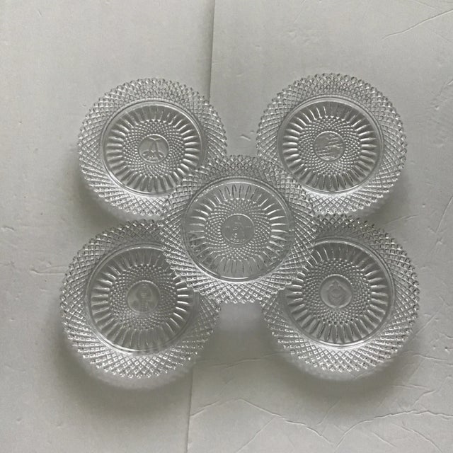 Glass Crystal Plates 1978 Fostoria Stratton Pattern Crystal Plates