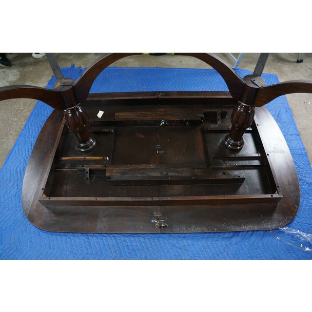 Vintage Harden Furniture Solid Cherry English Regency Duncan Phyfe Dining Table For Sale - Image 17 of 18