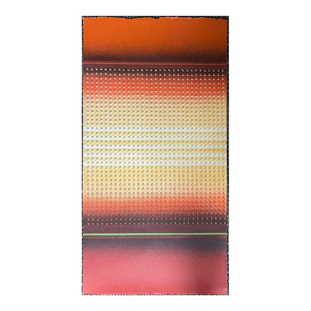 1970s Paul Maxwell #713-C Art Stencil Casting, Signed Artwork 3-D Textured For Sale