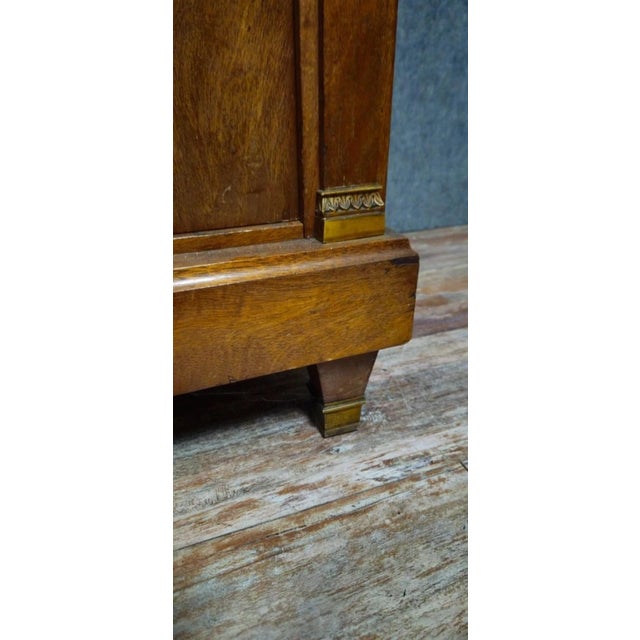 Large Antique Mahogany Wardrobe with Mirror, 1890s For Sale - Image 9 of 15