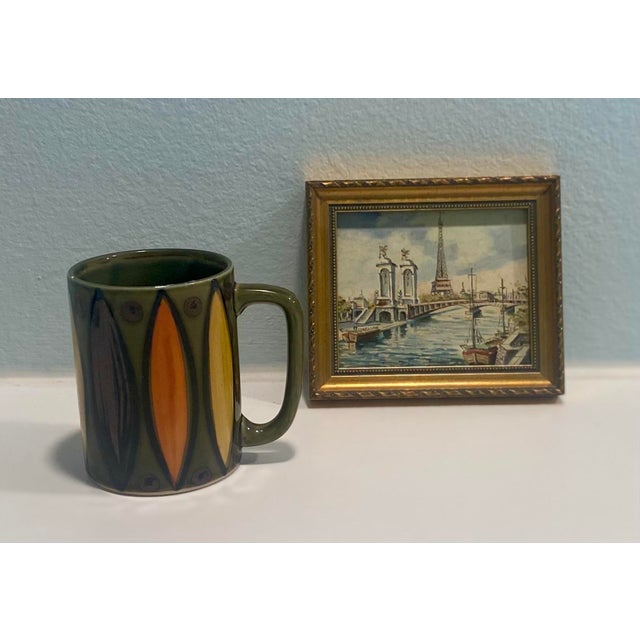 Mid 20th Century Vintage Miniature Harbor Scene Painting of Paris, France With Eiffel Tower Signed j.s. Reilly For Sale - Image 5 of 7