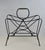 Black French Modernist Black Metal Magazine Rack attributed to Jacques Adnet, 1950s For Sale - Image 8 of 14