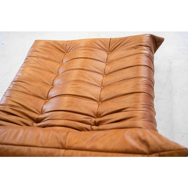 Togo Chaise Lounge in Pine Leather by Michel Ducaroy for Ligne Roset, 1974 For Sale - Image 16 of 18