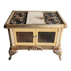Antique American Early Kitchen Stove Now Console Table
