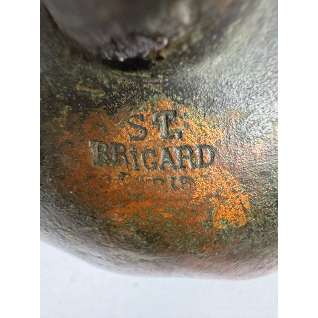 Metal Pair of Monumental 19th Century French St Bricard Paris Bronze Door Knockers For Sale - Image 7 of 10