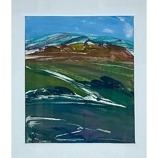 Framed Abstract Landscape Monotype Print For Sale - Image 13 of 17
