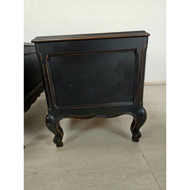 Louis XV Style Black Planters, 1950s, Set of 2 For Sale - Image 15 of 18