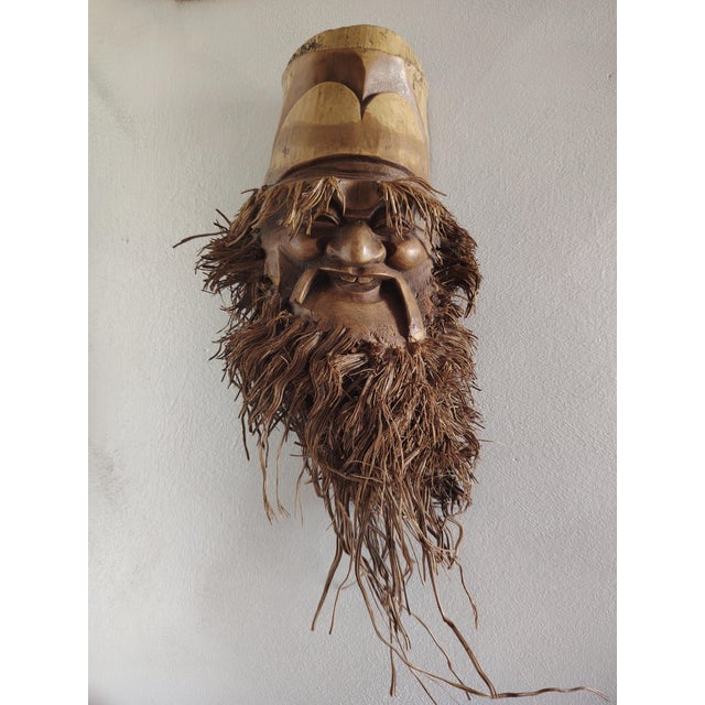 Wood 1960s Chinese Bambù Mask For Sale - Image 7 of 7