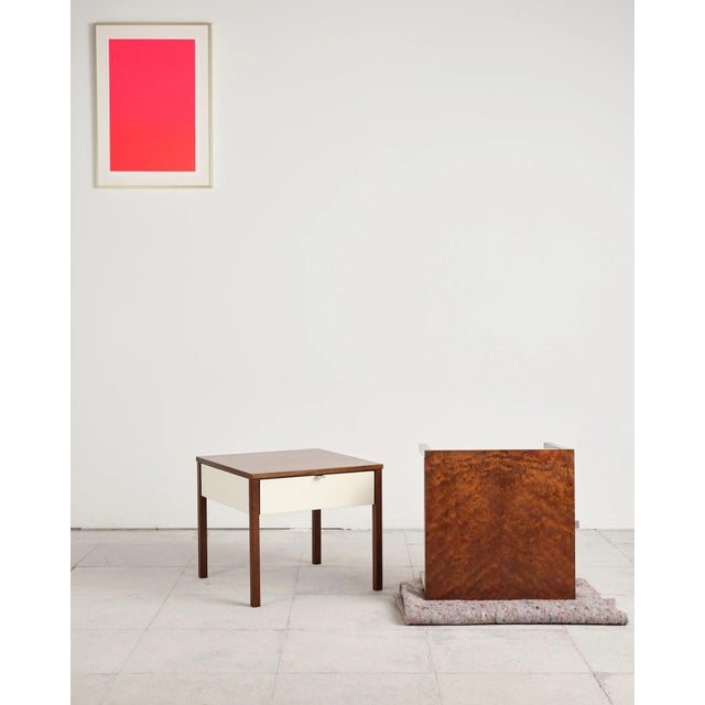 Brown Mahogany Bedside Tables with Drawers by Florence Knoll for Knoll International, Germany, 1960s, Set of 2 For Sale - Image 8 of 18