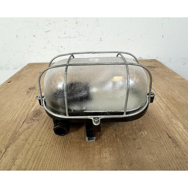 Industrial Brown Bakelite Wall Light with Frosted Glass, 1960s For Sale - Image 12 of 17