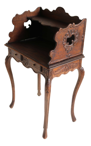 Antique French Louis XV Oak Nightstand, 1900s