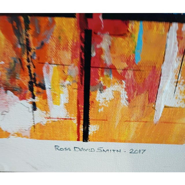Sky Blue 2017 Ross David Smith "Reflections" Abstract Painting For Sale - Image 8 of 14