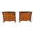1990s Hickory Chair Winterthur Country Estate Collection Walnut Chests With Black Lacquered Tops - A Pair For Sale