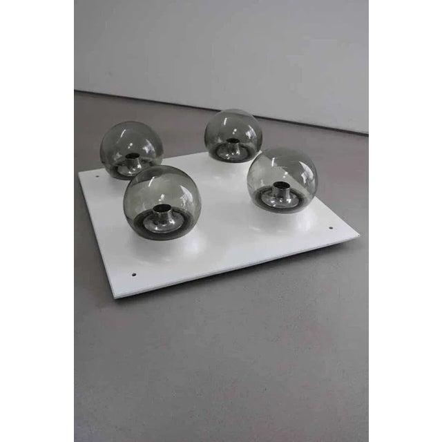 White Panel Wall Lamp from Hillebrand, 1970s For Sale - Image 8 of 11