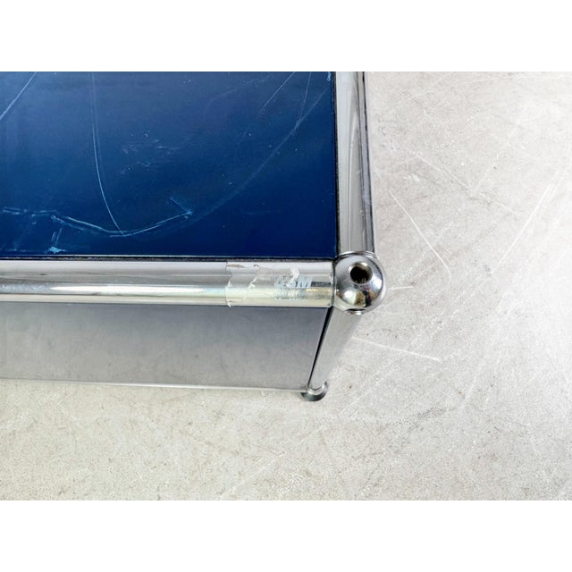 Sideboard Coffee Table in Steel Blue by Fritz Haller for Usm Haller For Sale - Image 10 of 11