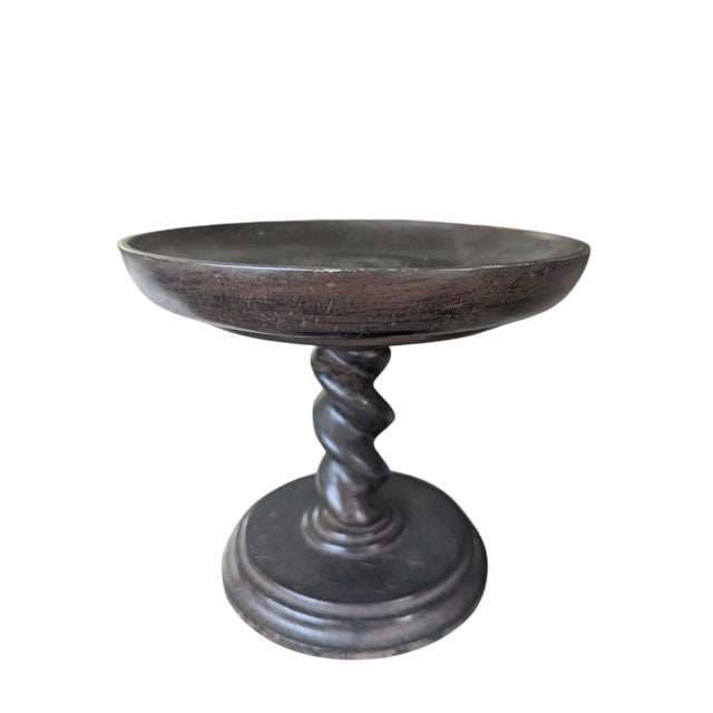 Barley Twist Decorative Pedestal Bowl For Sale - Image 12 of 14