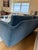 Vintage Dunbar three-seat sofa attributed to legendary designer Edward Wormley for Dunbar, upholstered in sumptuous steel...