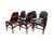 Set of Six Danish Mid Century Modern Dining Chairs Att. To Arne Hovmand Olsen With Black Leather For Sale - Image 4 of 9