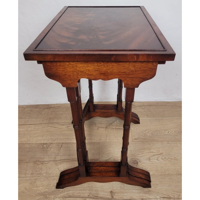 Vintage Nesting Tables in Mahogany, 1950, Set of 3 For Sale - Image 13 of 18