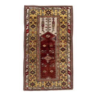 Vintage Turkish Rug, 4'2" X 7'1" For Sale