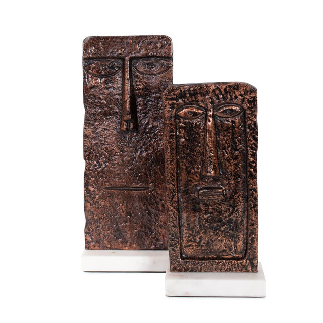 Modern Man Sculpture in Aluminum with Marble Base- Tall For Sale - Image 10 of 11