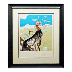 Salvador Dali the Earth Goddess Authentic Pencil Signed Fine Art Framed
