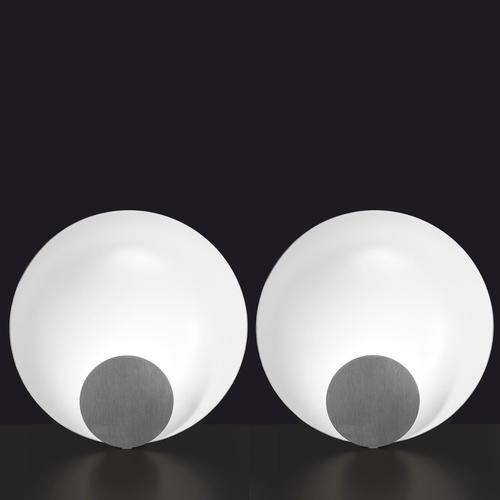 Set of two table lamps large size models "siro" designed by marta perla in 2019. Table lamp giving indirect led light in...