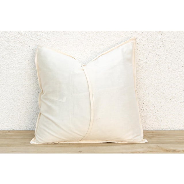 1990s Jamawar Ivory Paisley Pillow Cover For Sale - Image 5 of 6