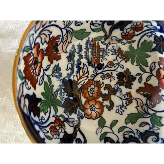 Late 19th Century English Iron Stone Imari Style Footed Bowl For Sale - Image 11 of 11