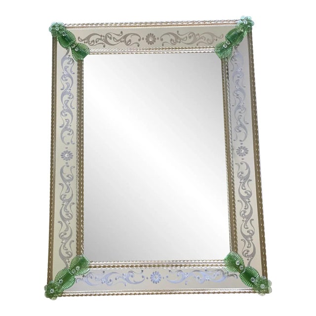 Rectangular Venetian Murano Glass Mirror by Simoeng For Sale - Image 14 of 14
