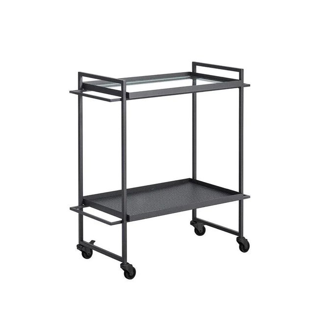 Bauhaus trolley by Kristina Dam Studio Materials: Black powder-coated steel and glass. Also available in different colors....