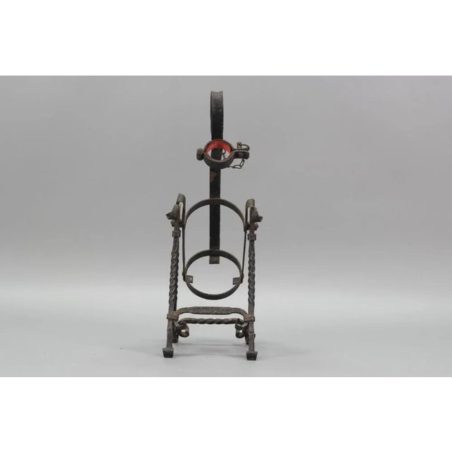 Vintage German Wrought Iron Bottle Cradle Pourer, 1970s For Sale - Image 9 of 18