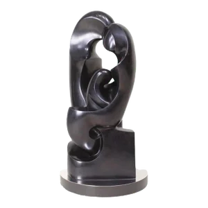 "Family Embrace" Bronze Sculpture Signed D. Okin