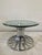 Vintage Russell Woodard Polished Aluminum Side Table w/ Glass Top For Sale - Image 17 of 18