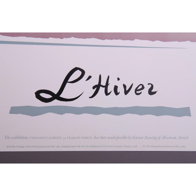 The Four Seasons Posters from Yves Saint Laurent 1983, Set of 4 For Sale - Image 4 of 14