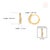 Contemporary Natural Diamond Huggie Hoop Earrings in 18k Yellow Gold- A Pair For Sale - Image 9 of 14