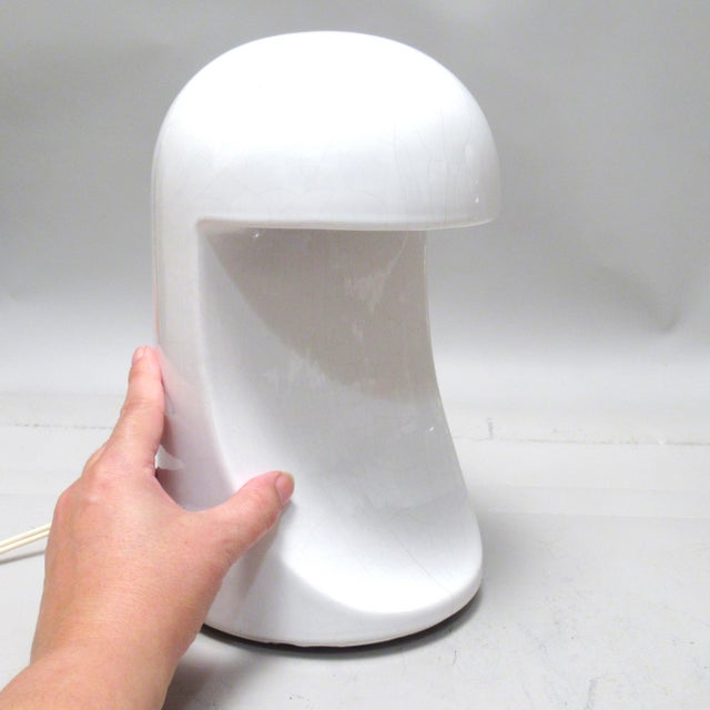 White Logobarda Lamp by Marcello Cuneo for Gabbianelli Ghieri, 1960s For Sale - Image 8 of 17