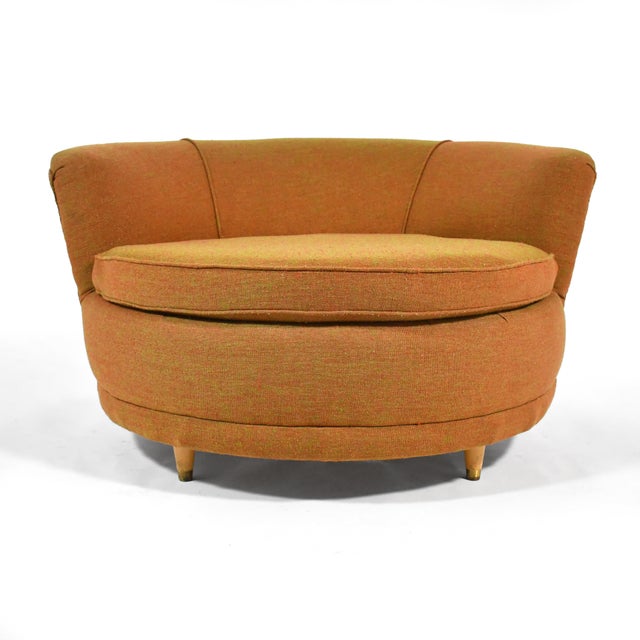 Large Round Parlor Chair by Howard For Sale - Image 9 of 11