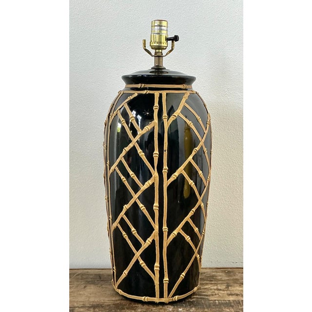 Vintage Glazed Ceramic Icing Lamp For Sale - Image 10 of 16